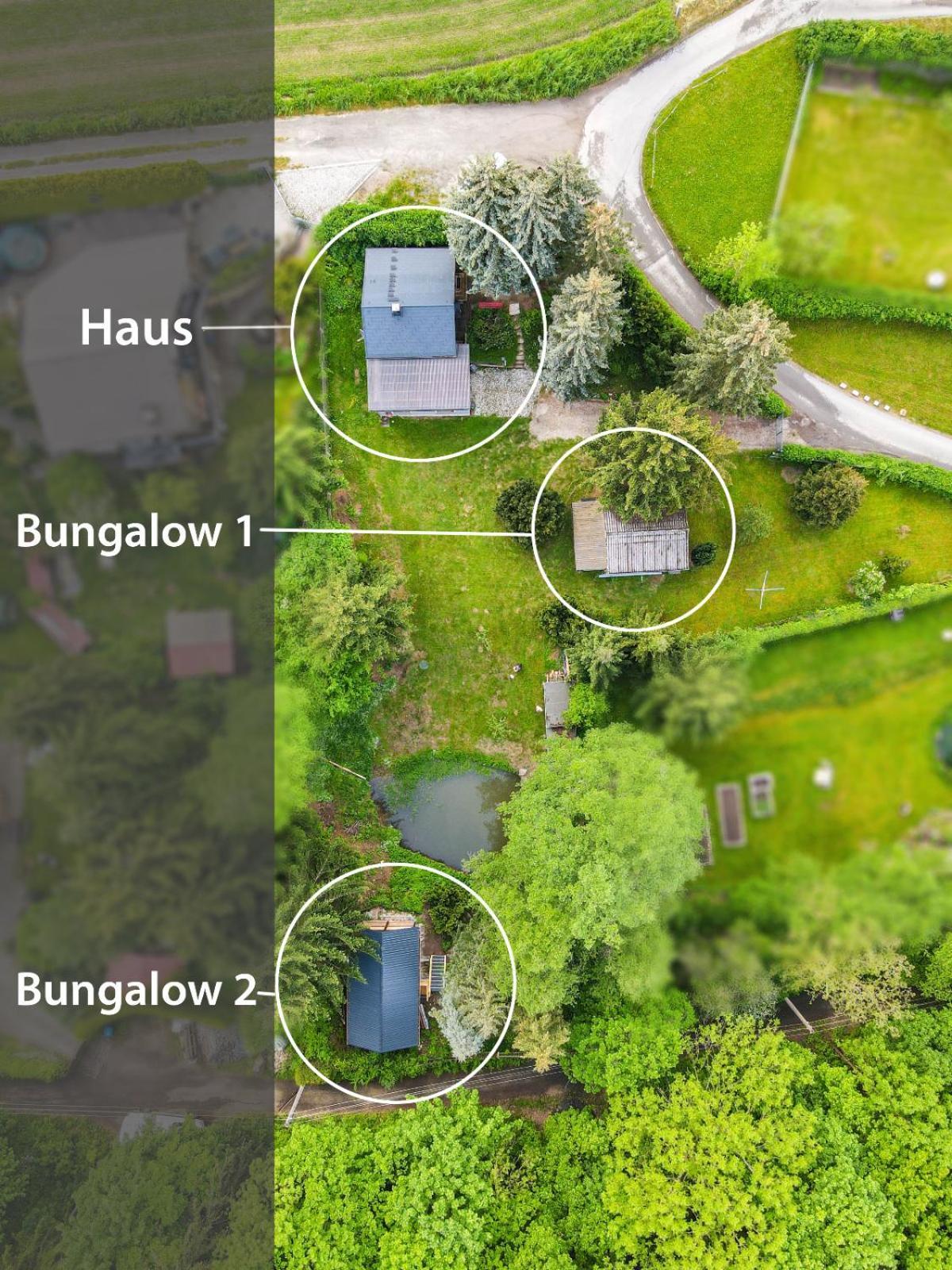 Waldfrieden Bungalow Garnsdorf Bagian luar foto